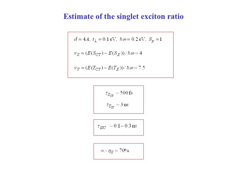 Estimate of the singlet exciton ratio