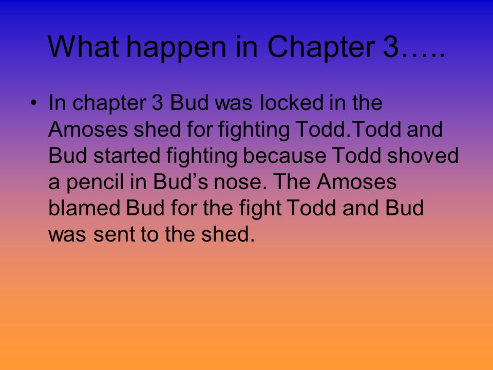 What happen in Chapter 3…..