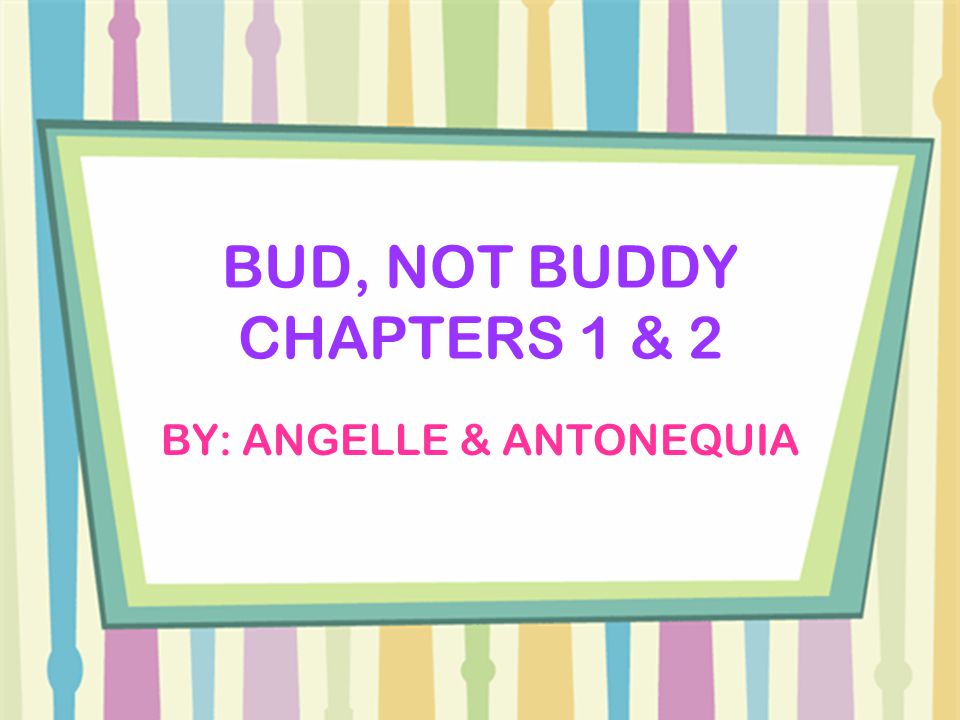 BUD, NOT BUDDY CHAPTERS 1 & 2