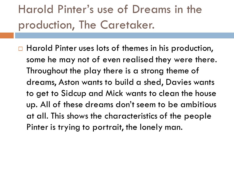 The Caretaker By Harold Pinter Ppt Video Online Download