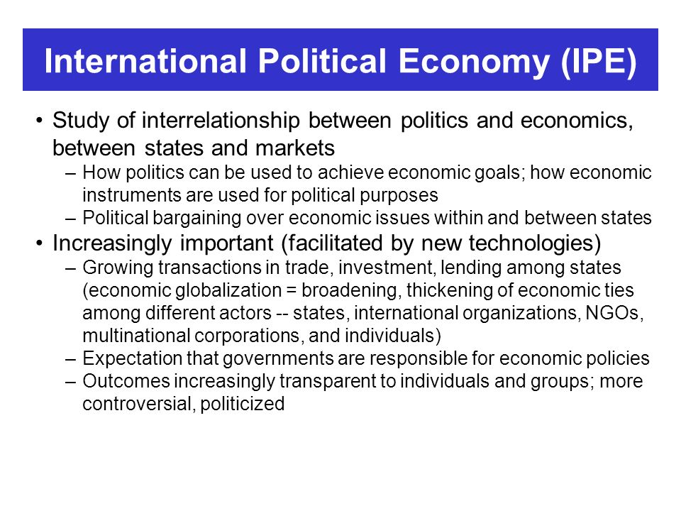 research topics in international political economy