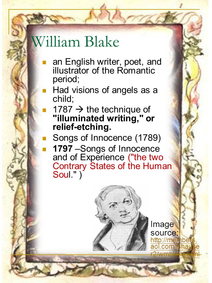 william blake songs of innocence poems