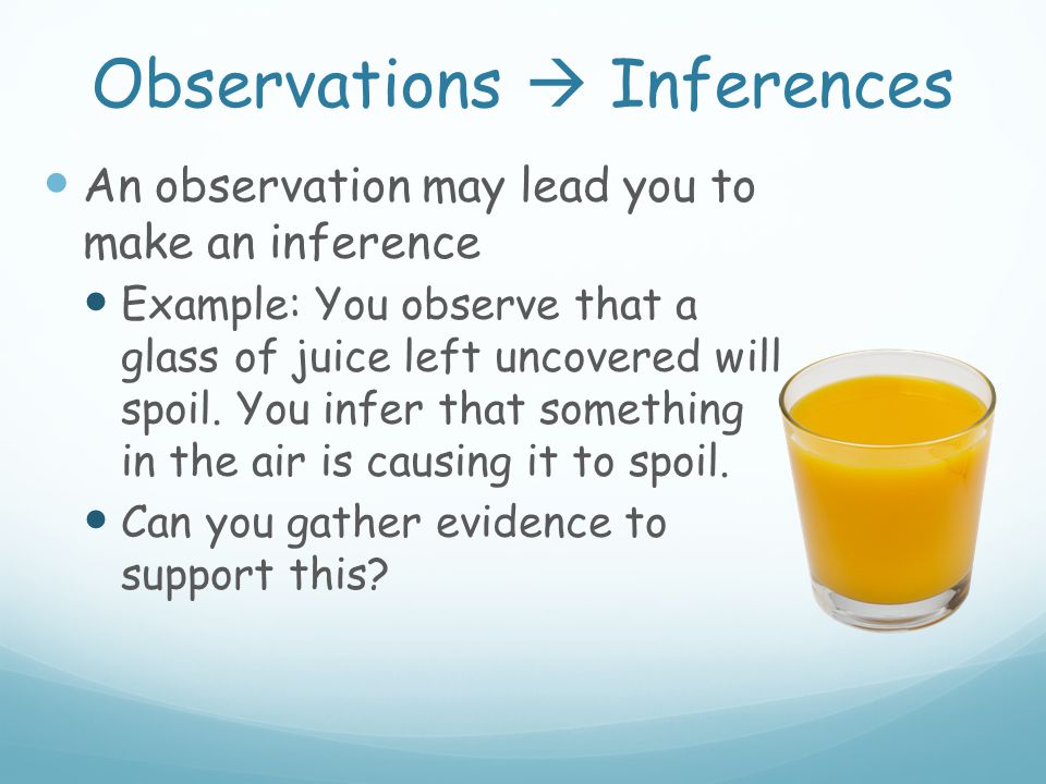 Observations  Inferences