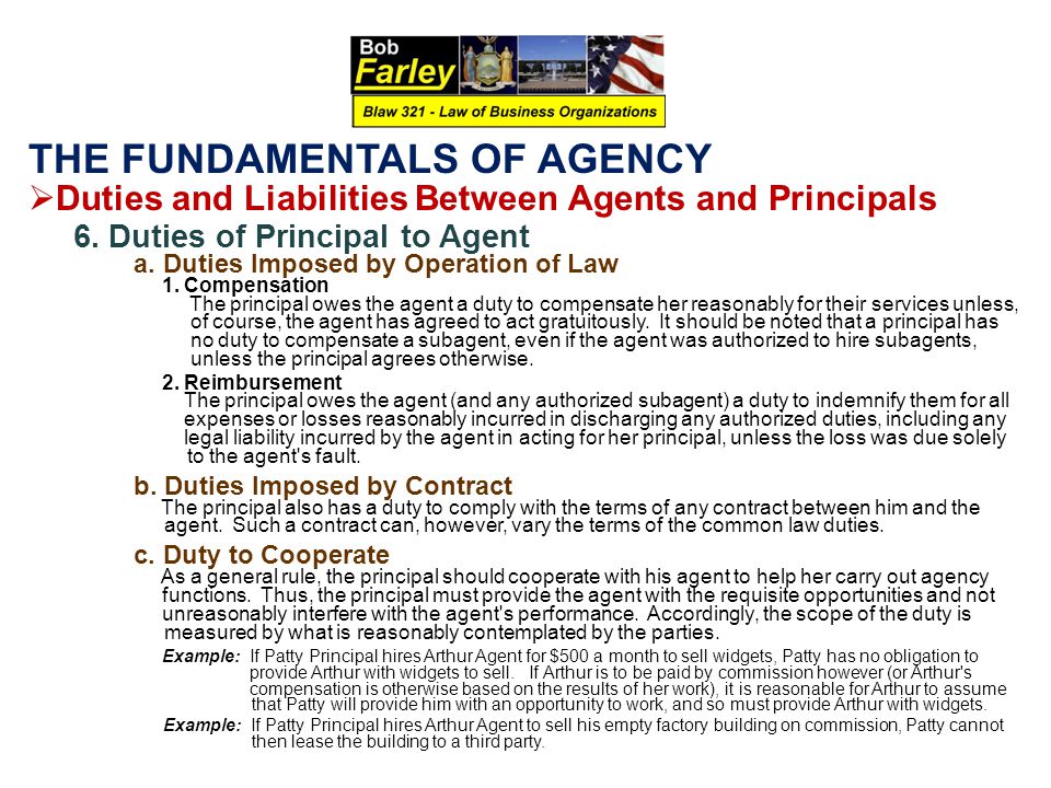 what are the duties of an agent to its principal
