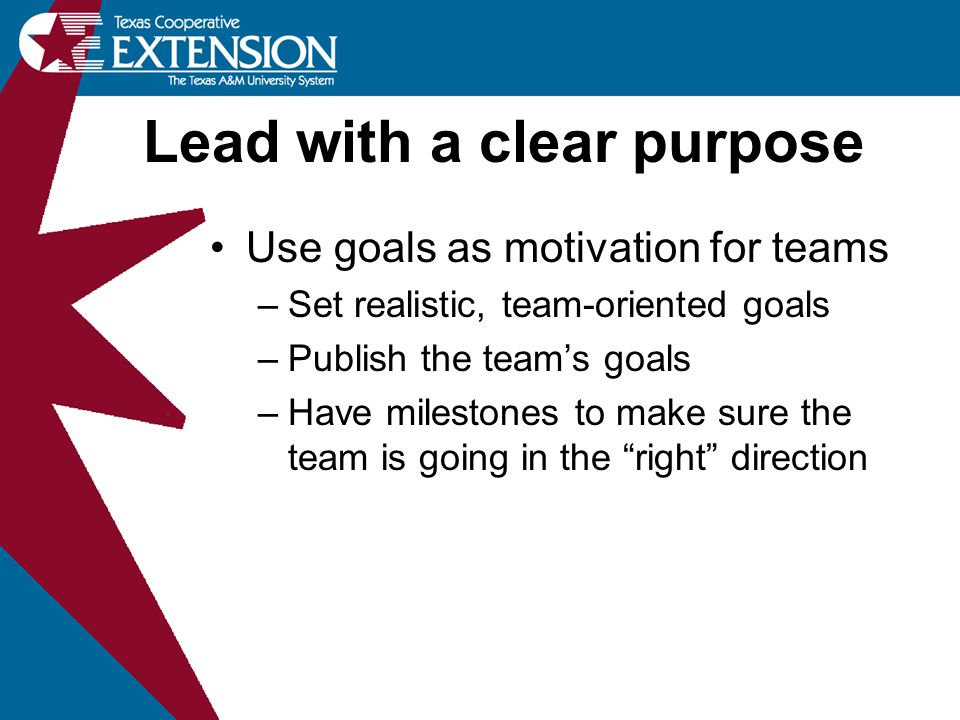 Lead with a clear purpose