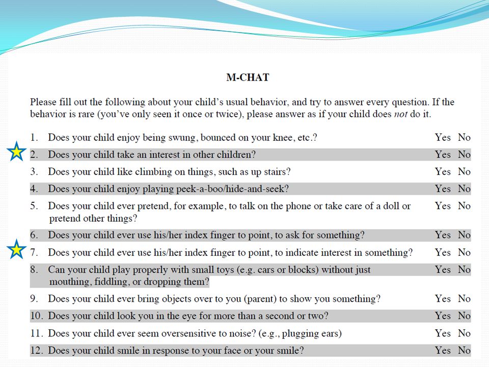 Tool m-chat autism screening Screening Tools