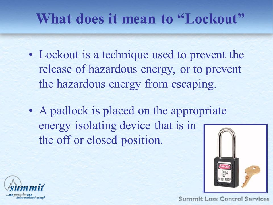What does it mean to Lockout