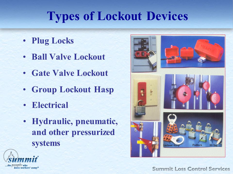 Types of Lockout Devices