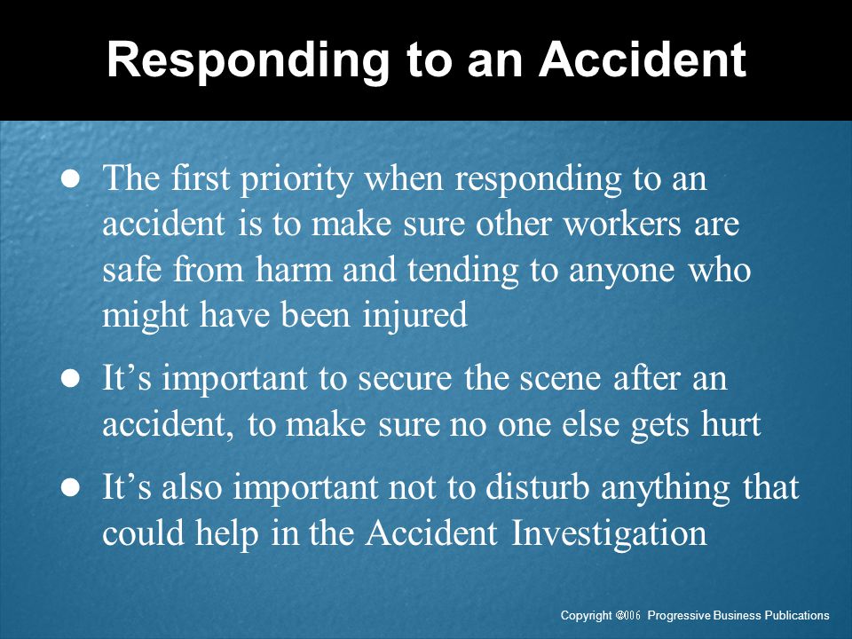 Responding to an Accident