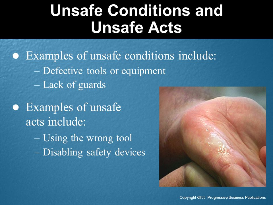 Unsafe Conditions and Unsafe Acts