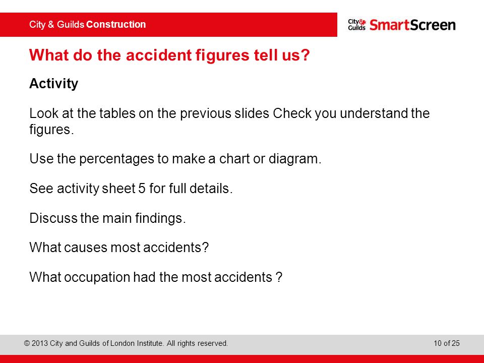 What do the accident figures tell us