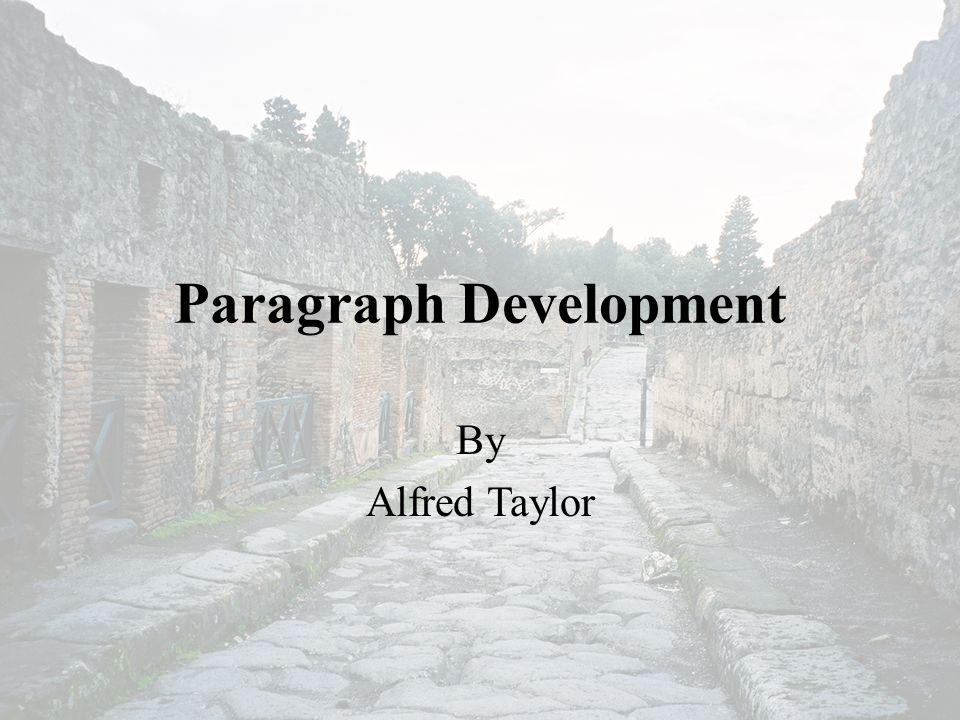 Paragraph Development