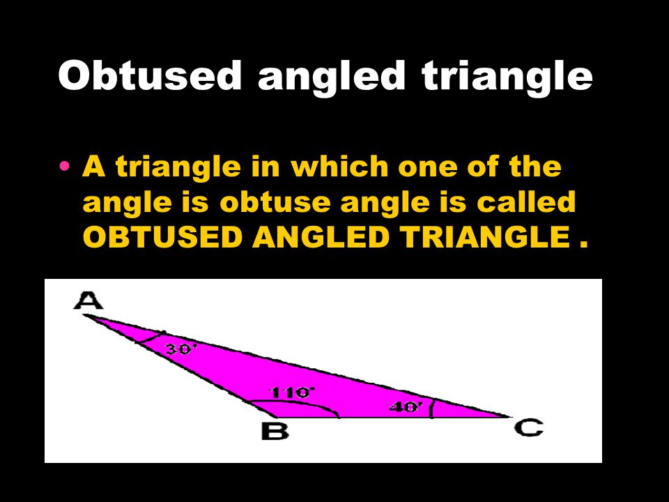 Obtused angled triangle