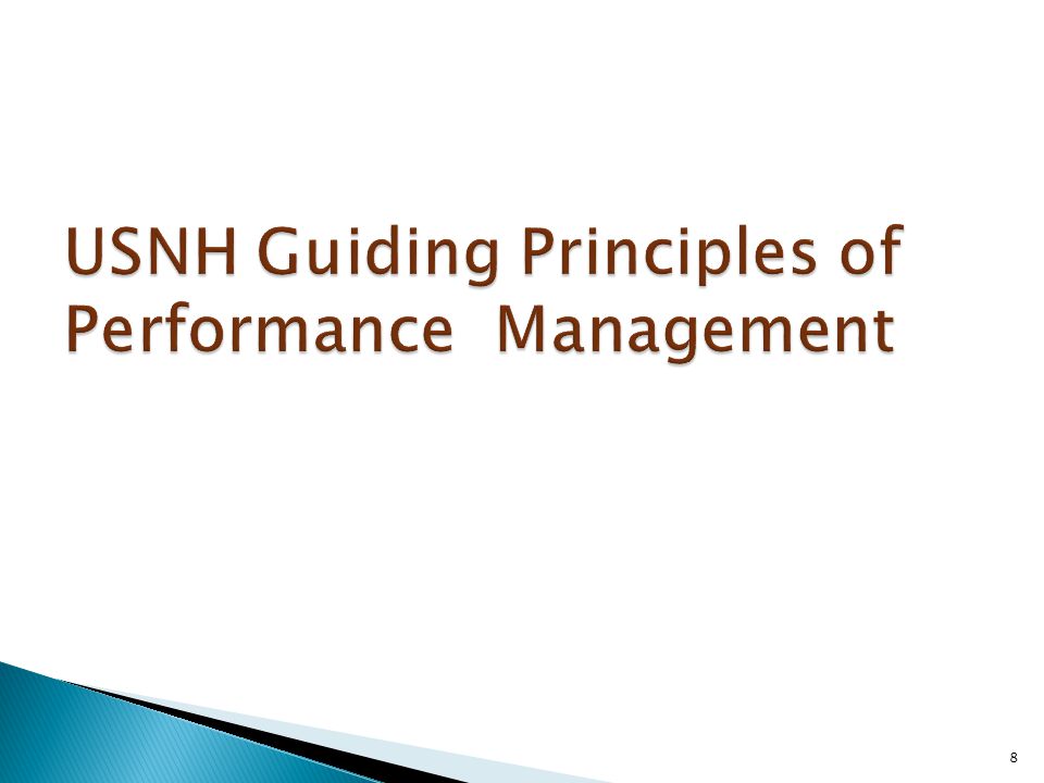 USNH Guiding Principles of Performance Management