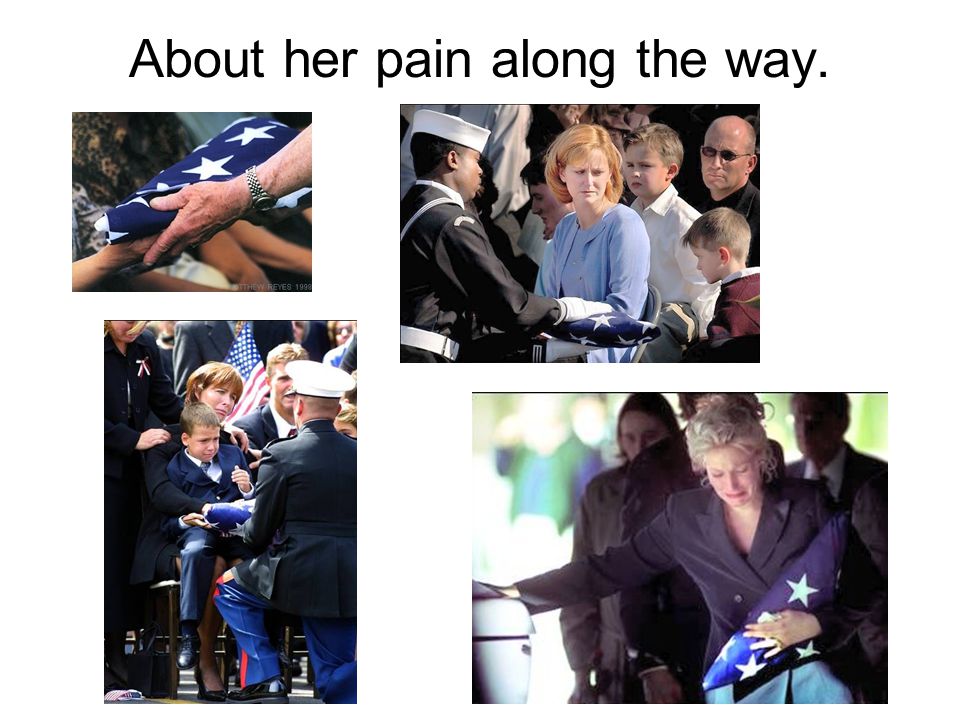 About her pain along the way.