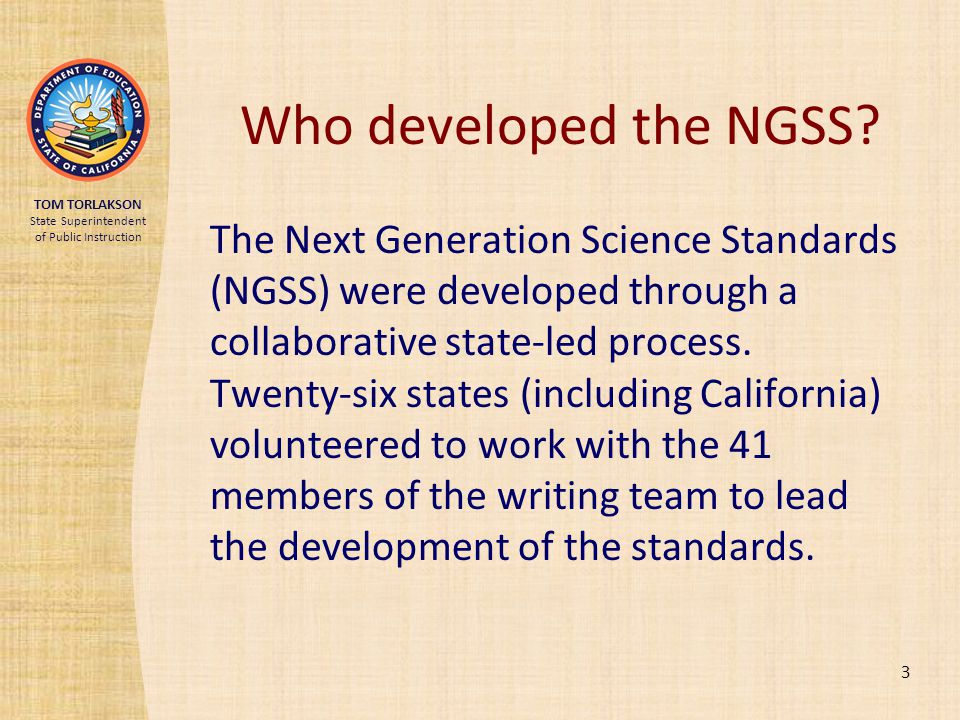 Who developed the NGSS
