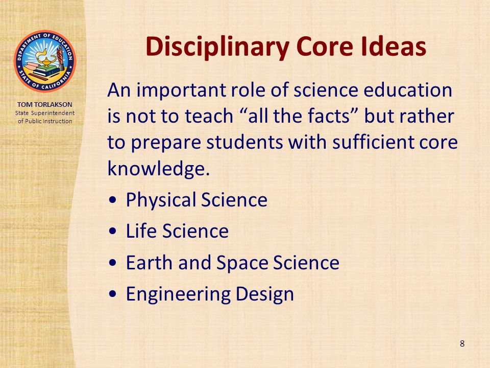 Disciplinary Core Ideas