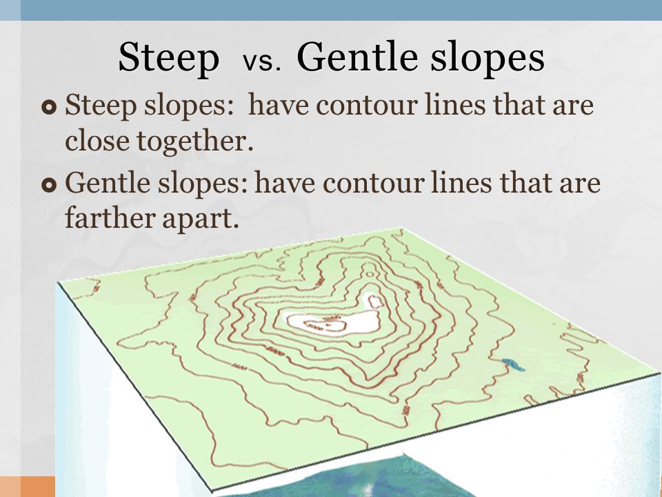 how can we identify the gentle slope and steep slope​ 