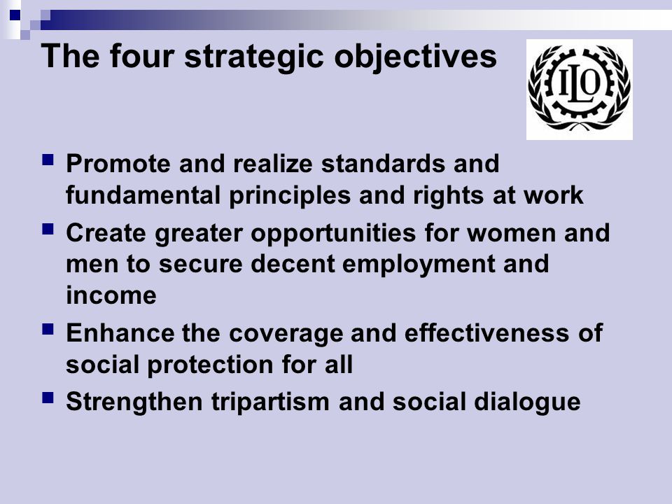 The four strategic objectives