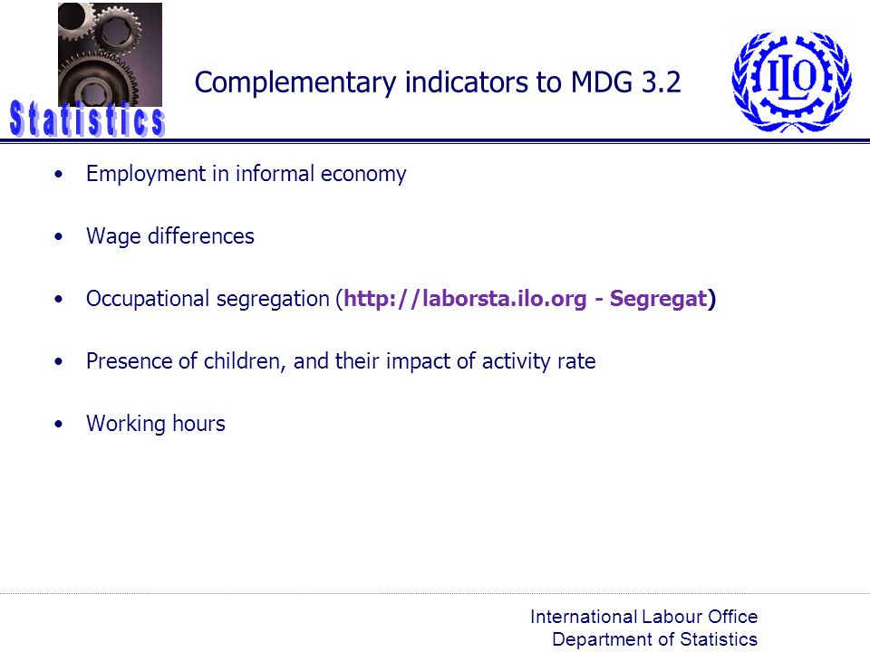 Complementary indicators to MDG 3.2