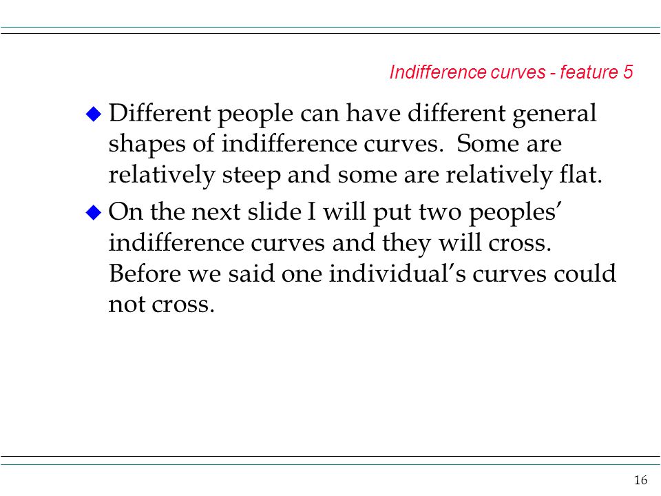 Indifference curves - feature 5