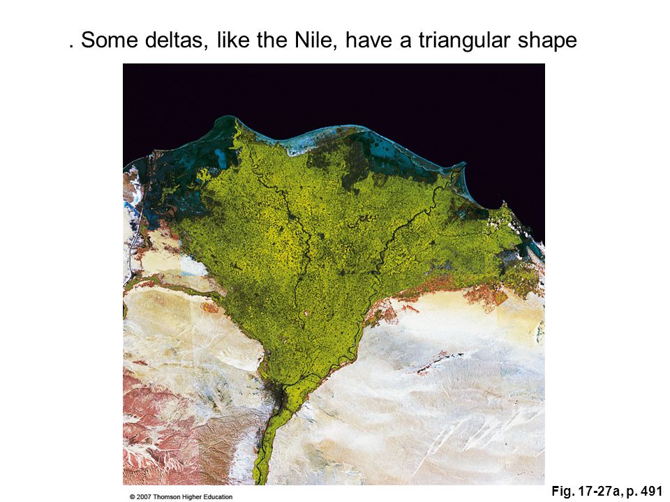 . Some deltas, like the Nile, have a triangular shape