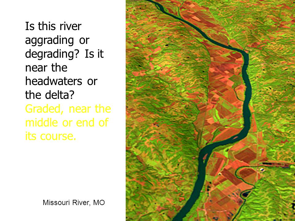 Is this river aggrading or degrading