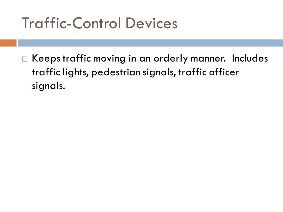 Traffic-Control Devices