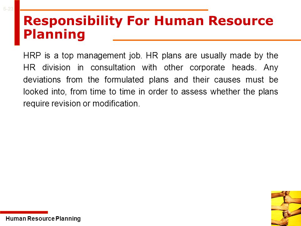 Responsibility For Human Resource Planning