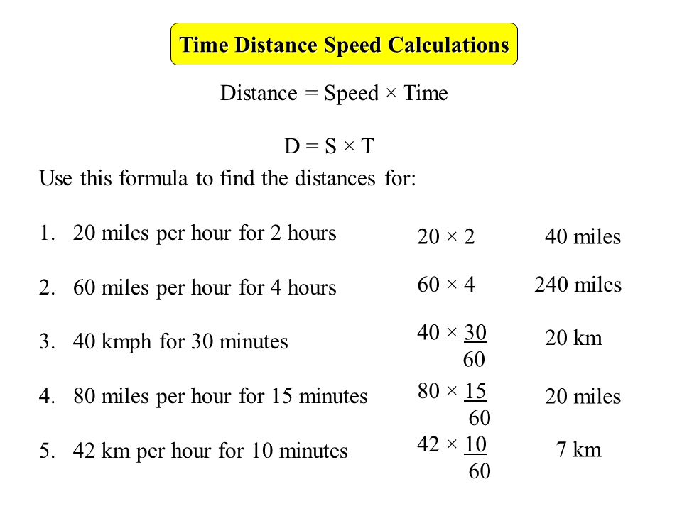 Time Distance Speed Calculations - ppt video online download
