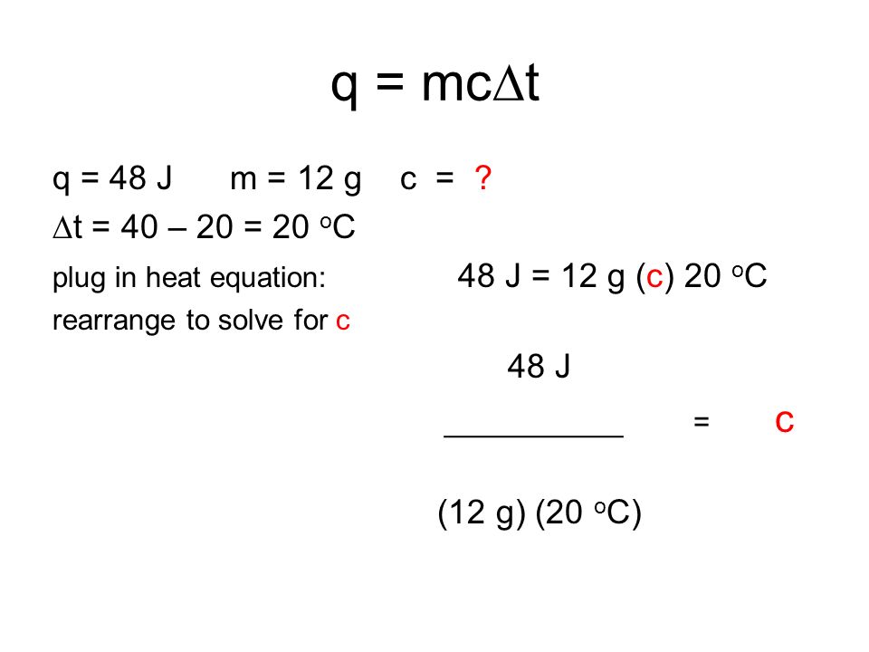 HEAT EQUATION (in Table T) - ppt video online download