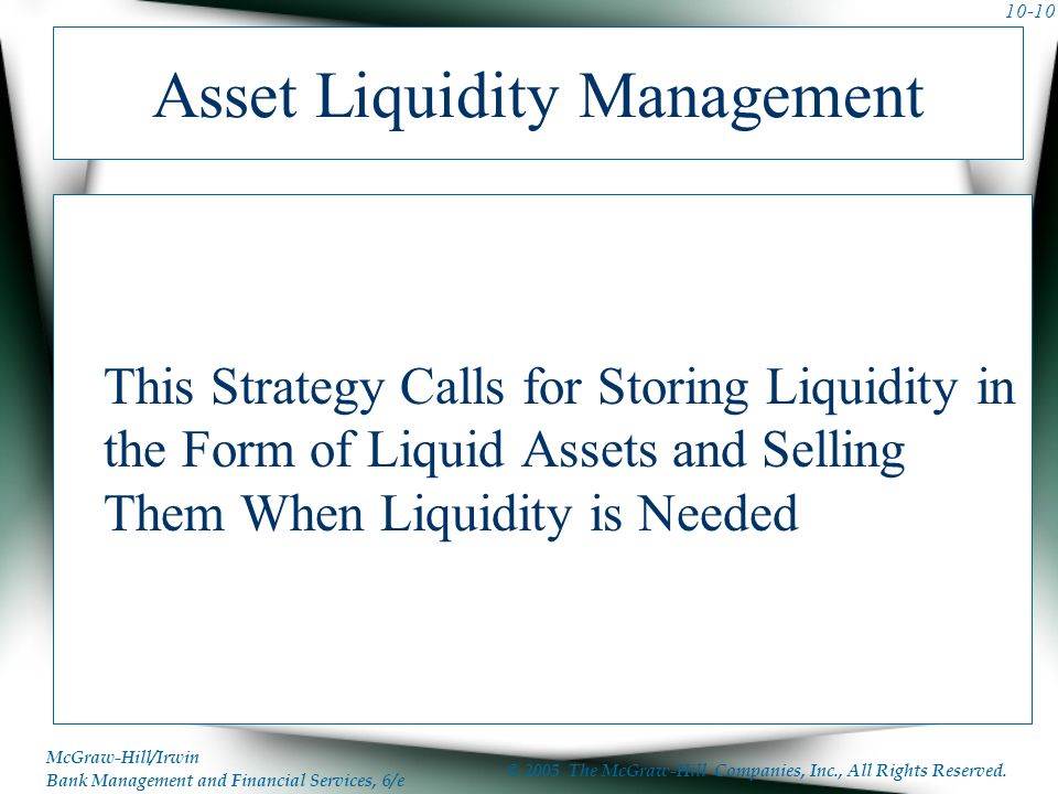 Asset Liquidity Management