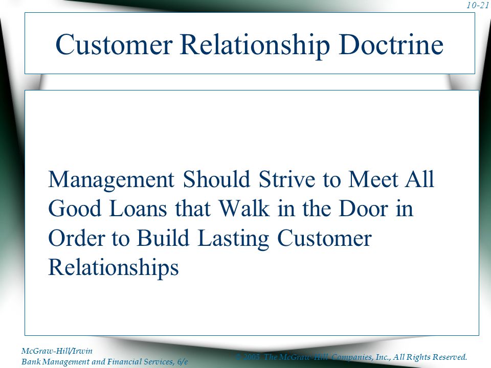 Customer Relationship Doctrine