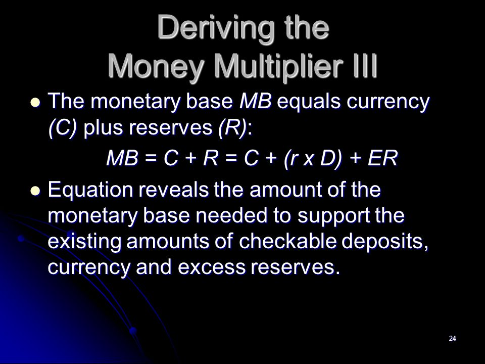 Deriving the Money Multiplier III