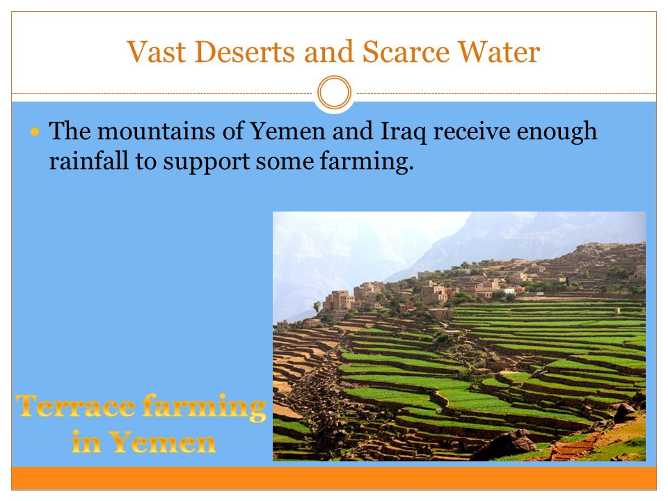 Vast Deserts and Scarce Water