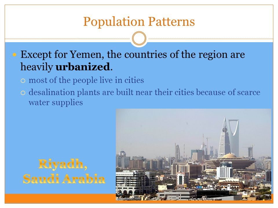Population Patterns Riyadh, Saudi Arabia