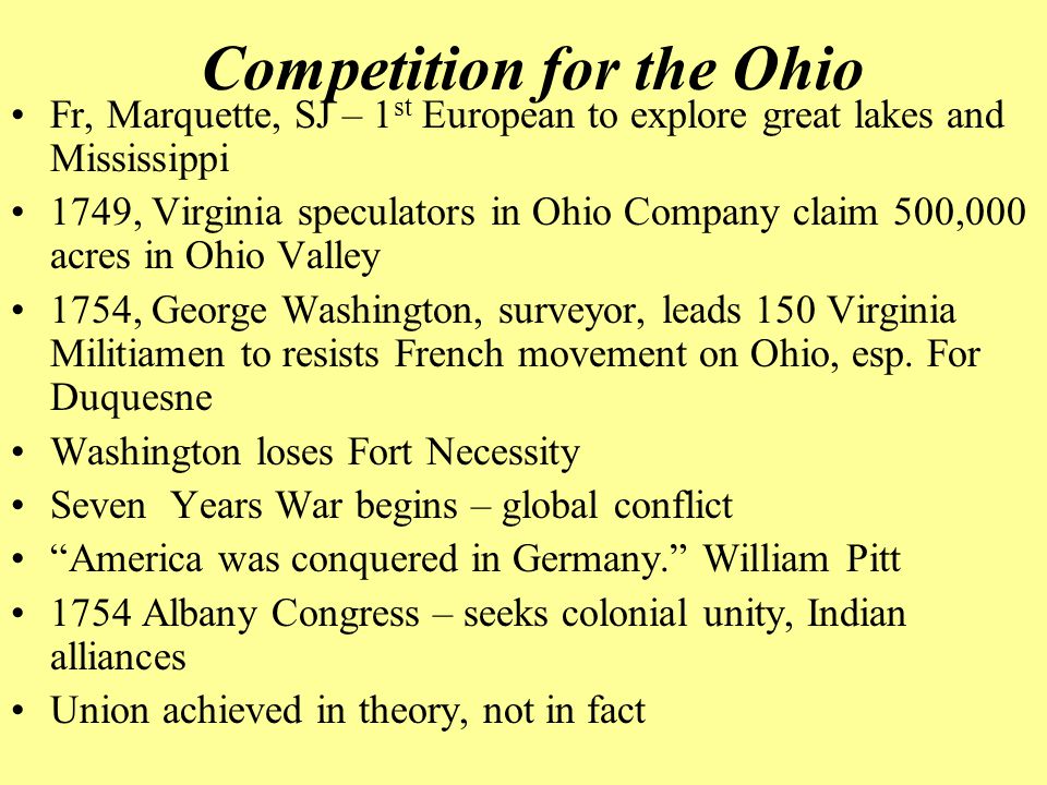 Competition for the Ohio