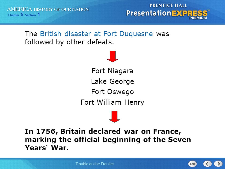 The British disaster at Fort Duquesne was followed by other defeats.