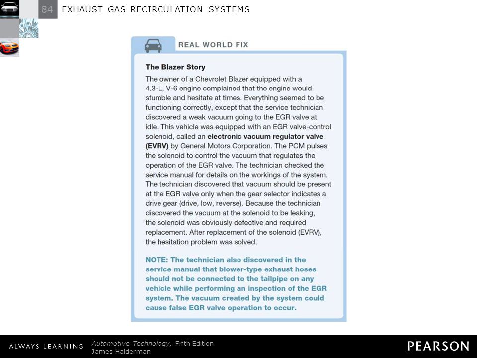 Exhaust Gas Recirculation Systems Ppt Video Online Download