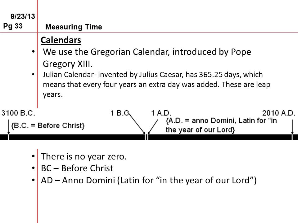 We use the Gregorian Calendar, introduced by Pope Gregory XIII.