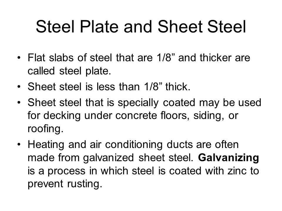 Steel Plate and Sheet Steel