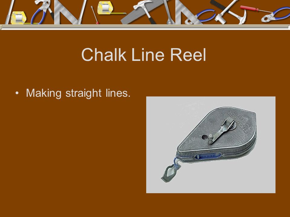 Chalk Line Reel Making straight lines.