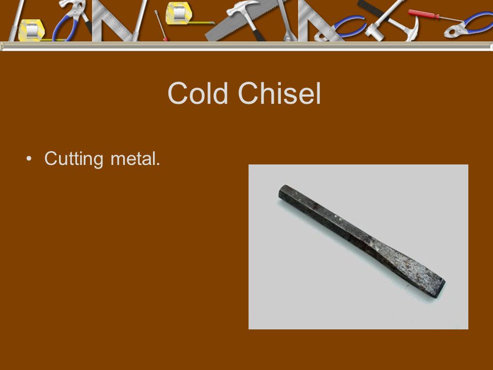 Cold Chisel Cutting metal.