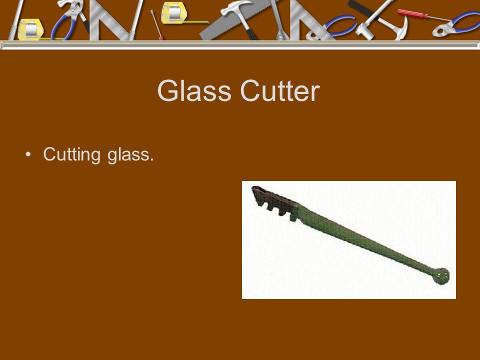 Glass Cutter Cutting glass.