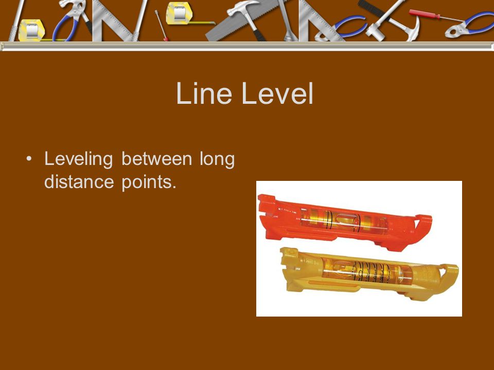 Line Level Leveling between long distance points.
