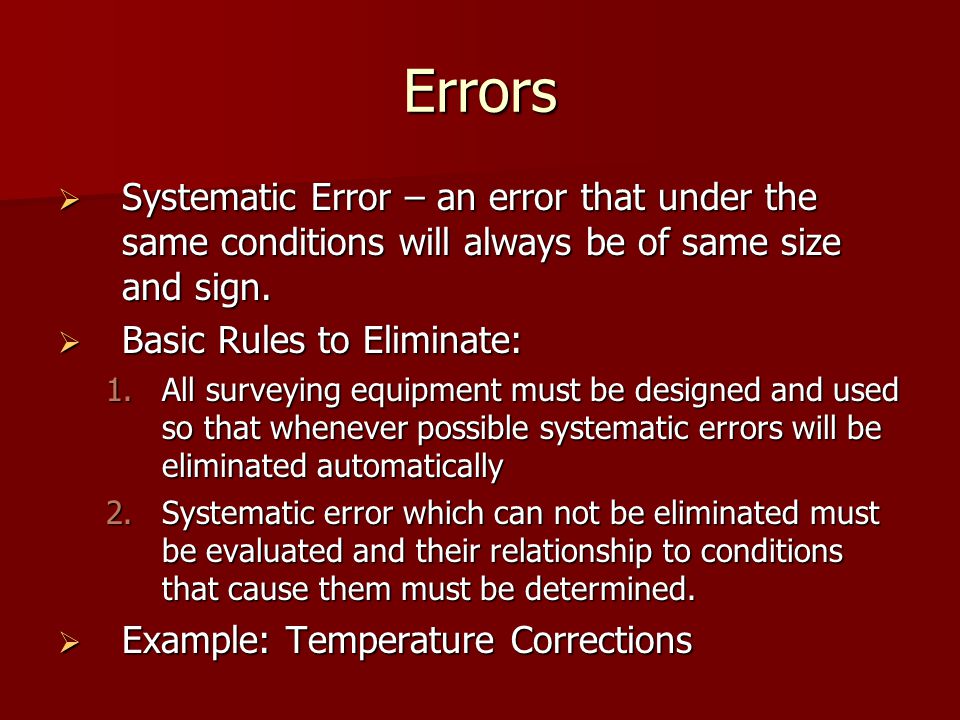 Civil Engineering Surve!   ying Ppt Video Online Download - 8 errors systematic