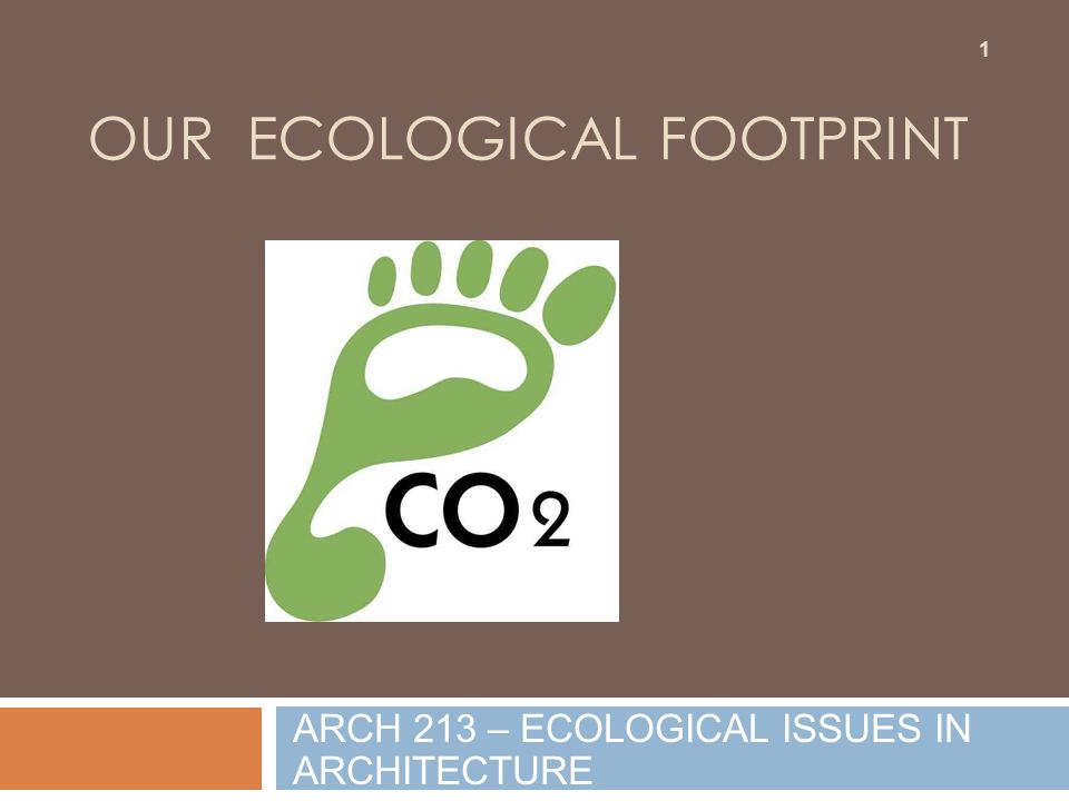 OUR Ecological FOOTPRINT