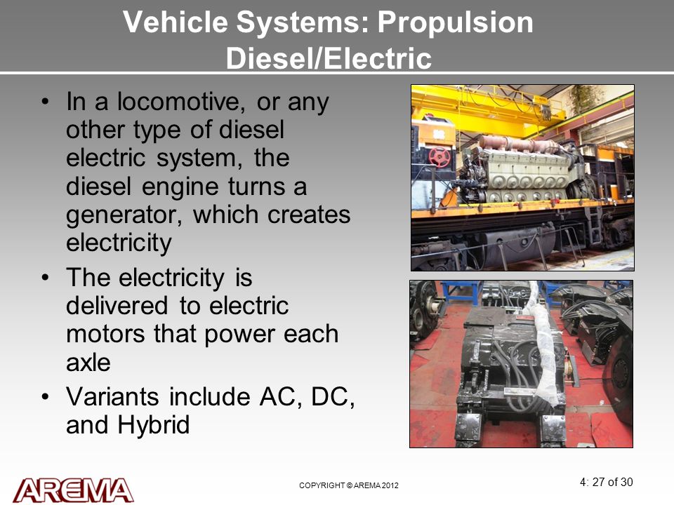 Vehicle Systems: Propulsion Diesel/Electric