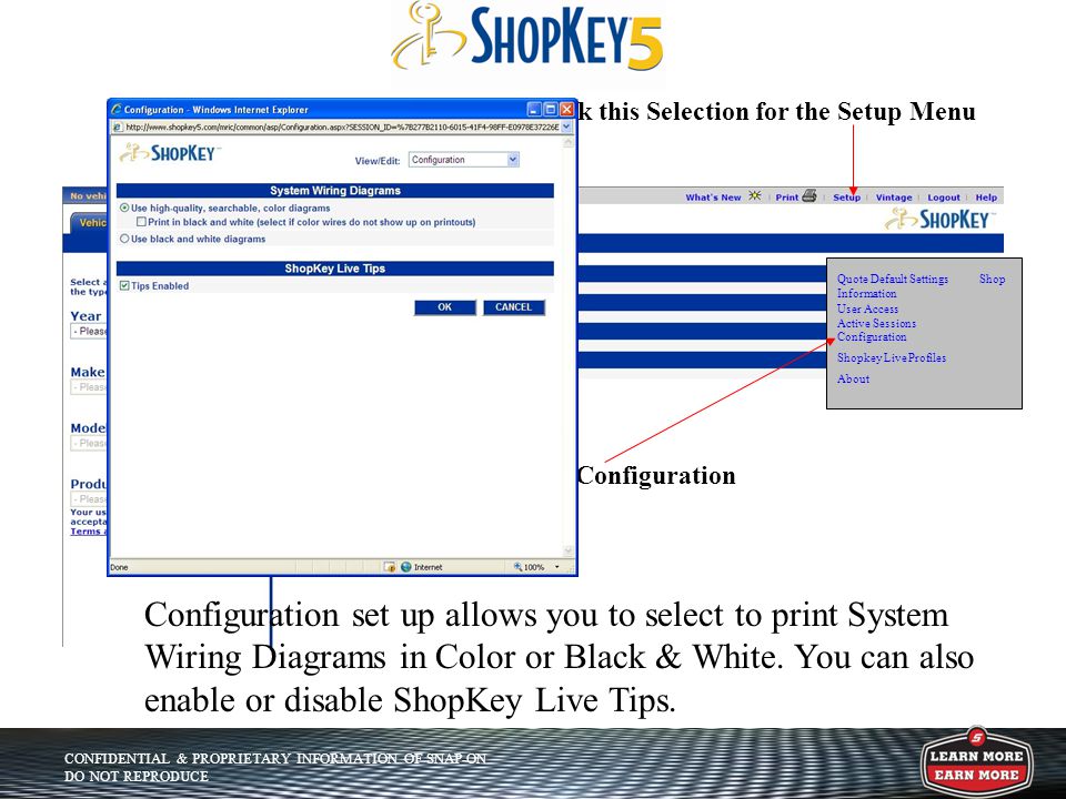 shopkey pro wiring circuit shows going to