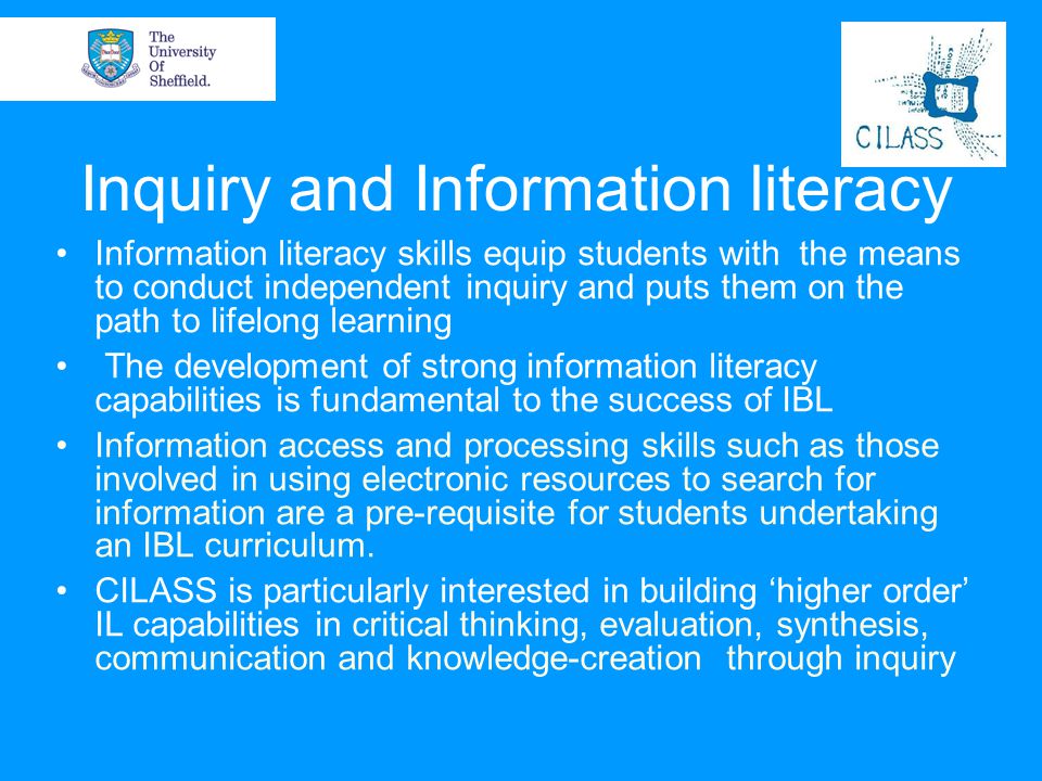 Inquiry and Information literacy